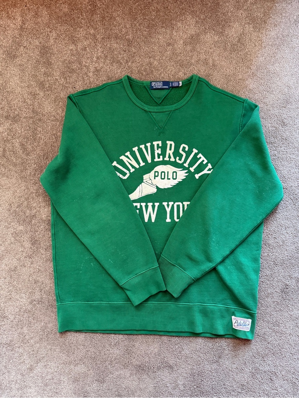 Polo by Ralph Lauren Green 'University New York' Crewneck